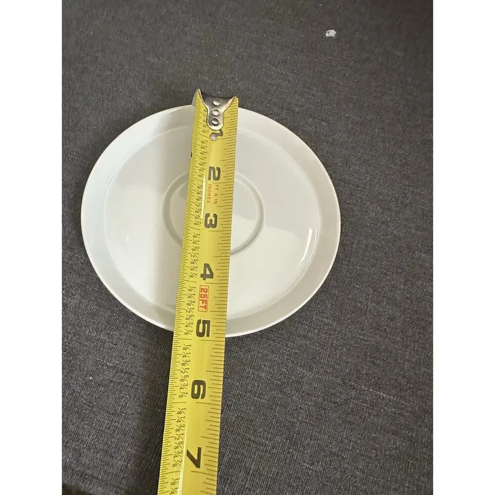Rosenthal Studio Linie Germany White Porcelain 5” Saucers Set of 8 Vintage